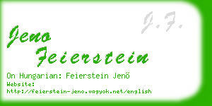 jeno feierstein business card